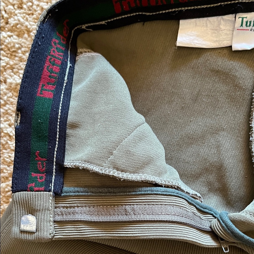 Tiff Rider Olive Green Equestrian Riding Breeches - Picture 9 of 11